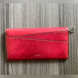 Cartier pink long wallet